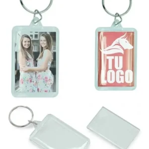 Llavero Rectangular Translucido Sin Personalizar X 2unidades