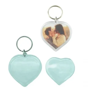 Llavero Corazon Translucido Sin Personalizar