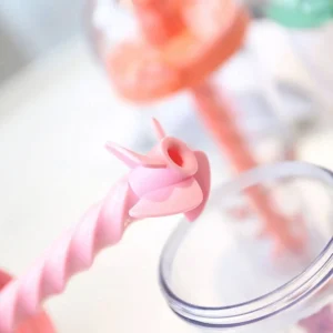 Vaso Botilito Infantil Con Mezclador Diseño De Animalitos