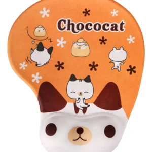 Mouse Pad Descansa Muñecas Ergonómico En Gel Diseño Chococat