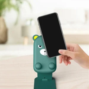 Soporte Porta Celular Y Tablet Diseño Oso Verde