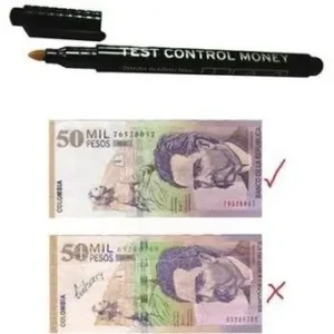Lapiz Marcador Detector De Billetes Falsos Peso Euro Dolar