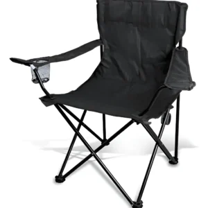 Silla Plegable Tipo Camping Con Estuche De Transporte Negro
