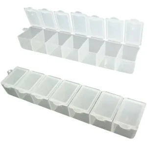 Pastillero Plástico Semanal Compartimentos Por 7 Días