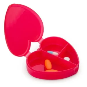 Pastillero Corazón Heart Con 3 Compartimientos