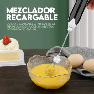 Mezclador Eléctrico Recargable Por Usb
