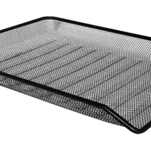 Organizador Escritorio De Un Puesto En Malla Metálico Negro