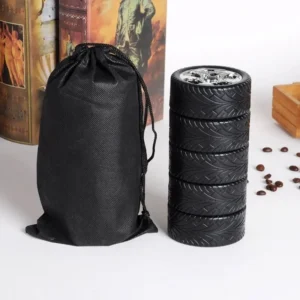 Mug Llanta Apilable Doble Pared Bebidas Frías Y Calientes