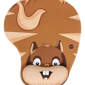 Mouse Pad Descansa Muñecas Ergonómico En Gel Diseño Ardilla