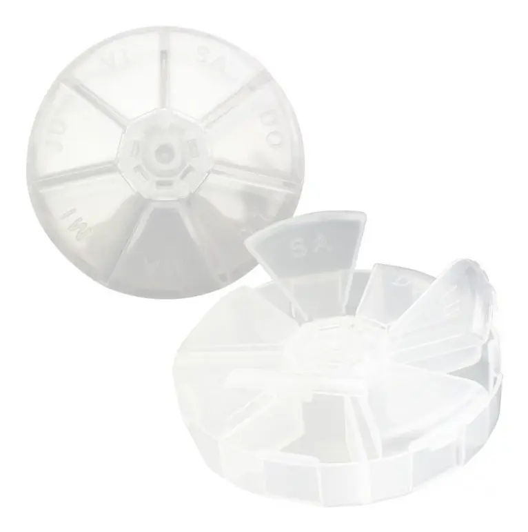 Pastillero Redondo Semanal Compartimentos X 7 Día X 27 Unid