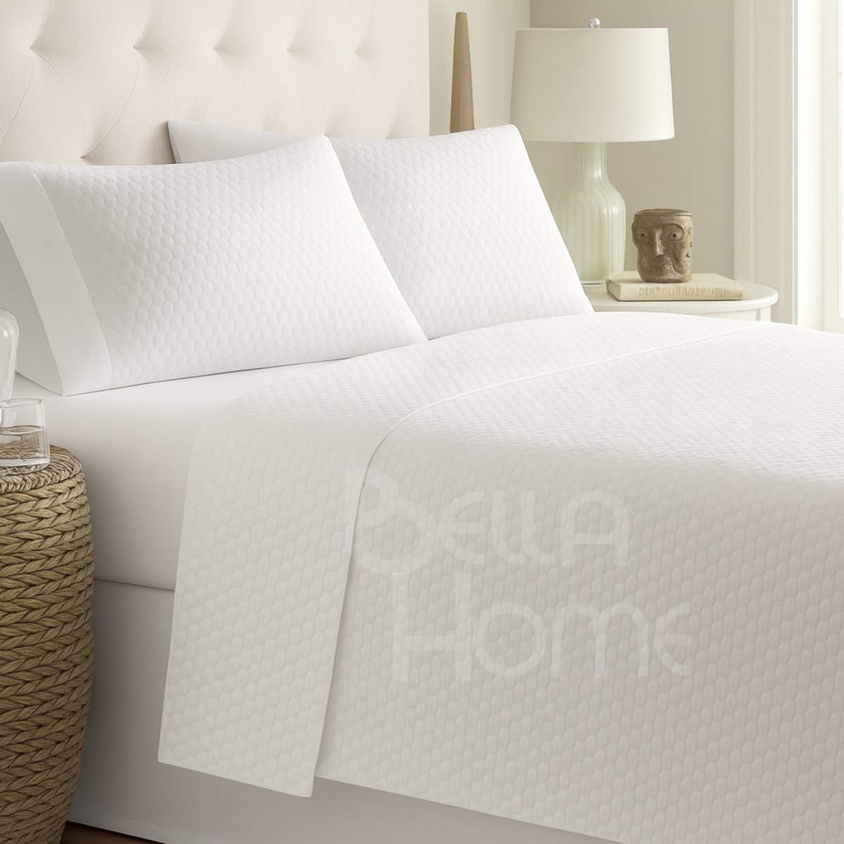 Juego De Sábanas Silky - Algodón Blanco - Image 4